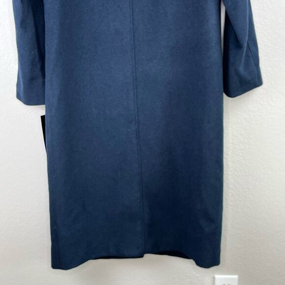 Jones New York Coat Navy Wool Blend Long Overcoat Size 6 NWT MSRP $400 - Picture 10 of 16